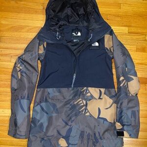 The North Face Black and Brown Patterned Anorak